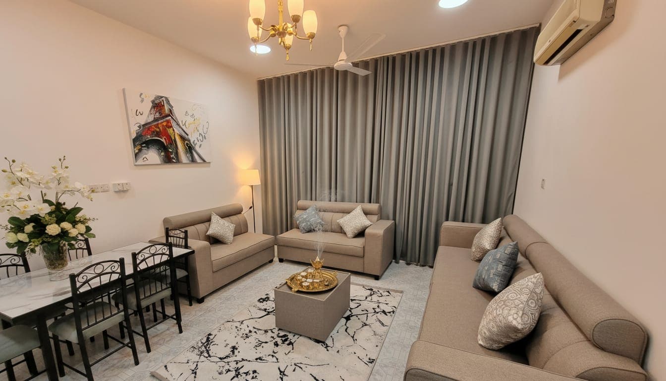 Bedroom in Luxury 3-Bedroom Apartment – Nassayem Salalah