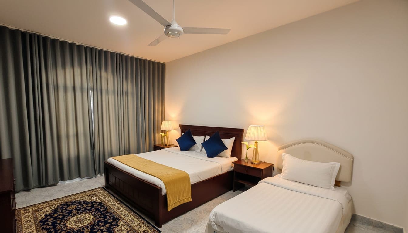 Kitchen and dining area in Luxury 3-Bedroom Apartment